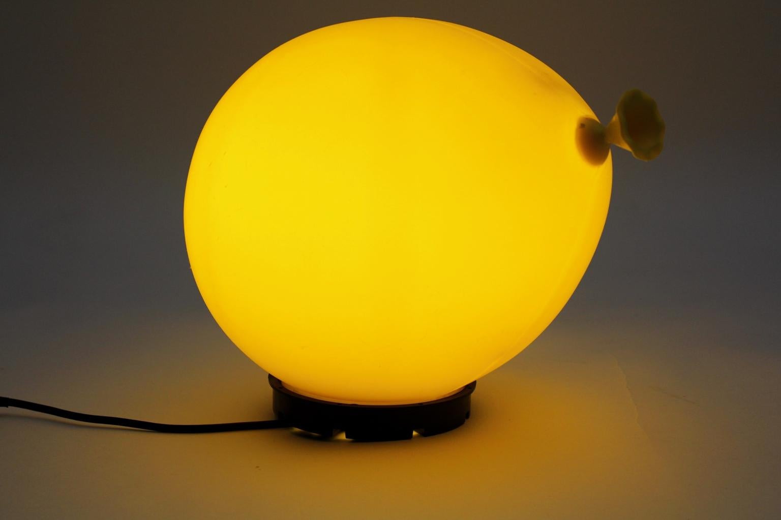 Modern Pop Art Vintage Yellow Balloon Table Lamp Sconce Flush Mount Yves Christin 1980s