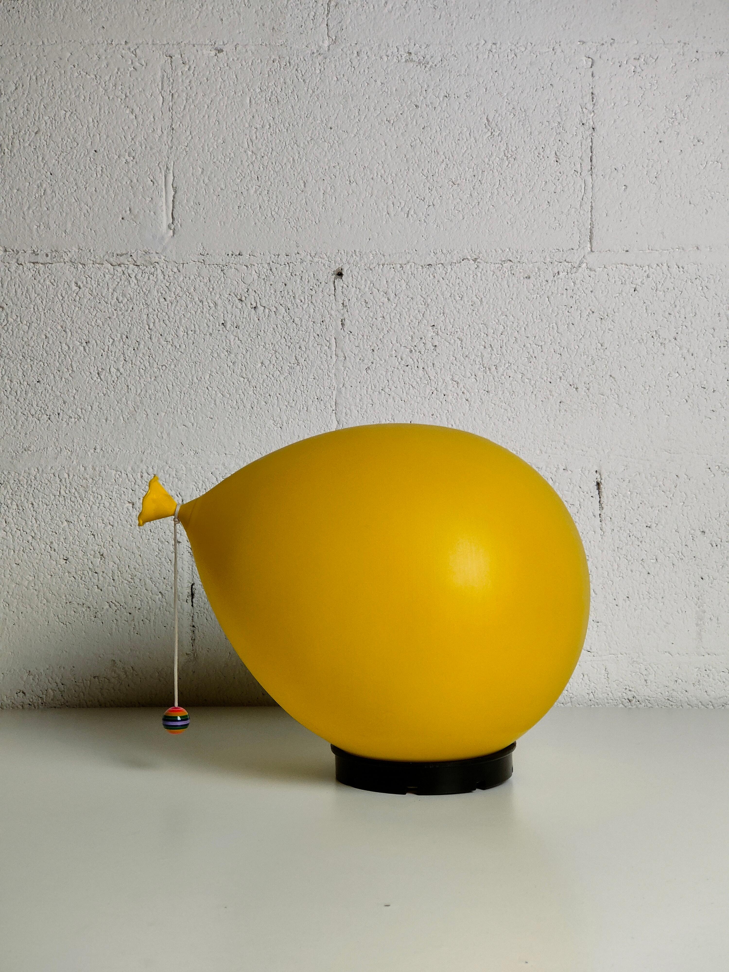 Italian Yellow Balloon Wall Lamp by Yves Christin for Bilumen, 1970s