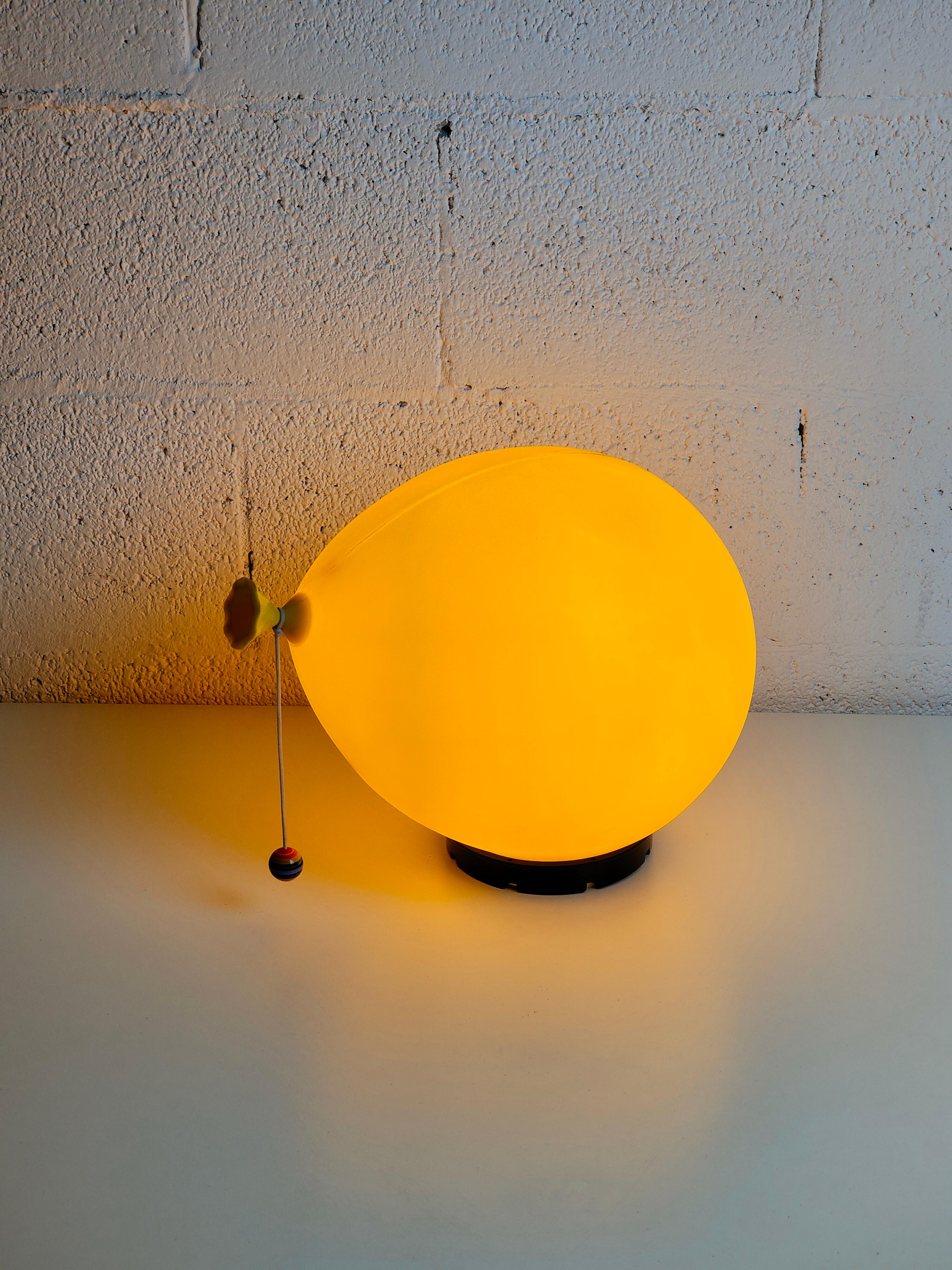 Yellow Balloon Wall Lamp by Yves Christin for Bilumen, 1970s In Good Condition In Padova, IT