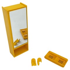 Yellow Bathroom Set by Olaf Von Bohr & Makio Hasuike for Gedy, 1970s