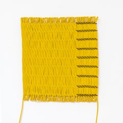 Yellow & Black 100 Meter Cable Wall Rug / Tapestry
