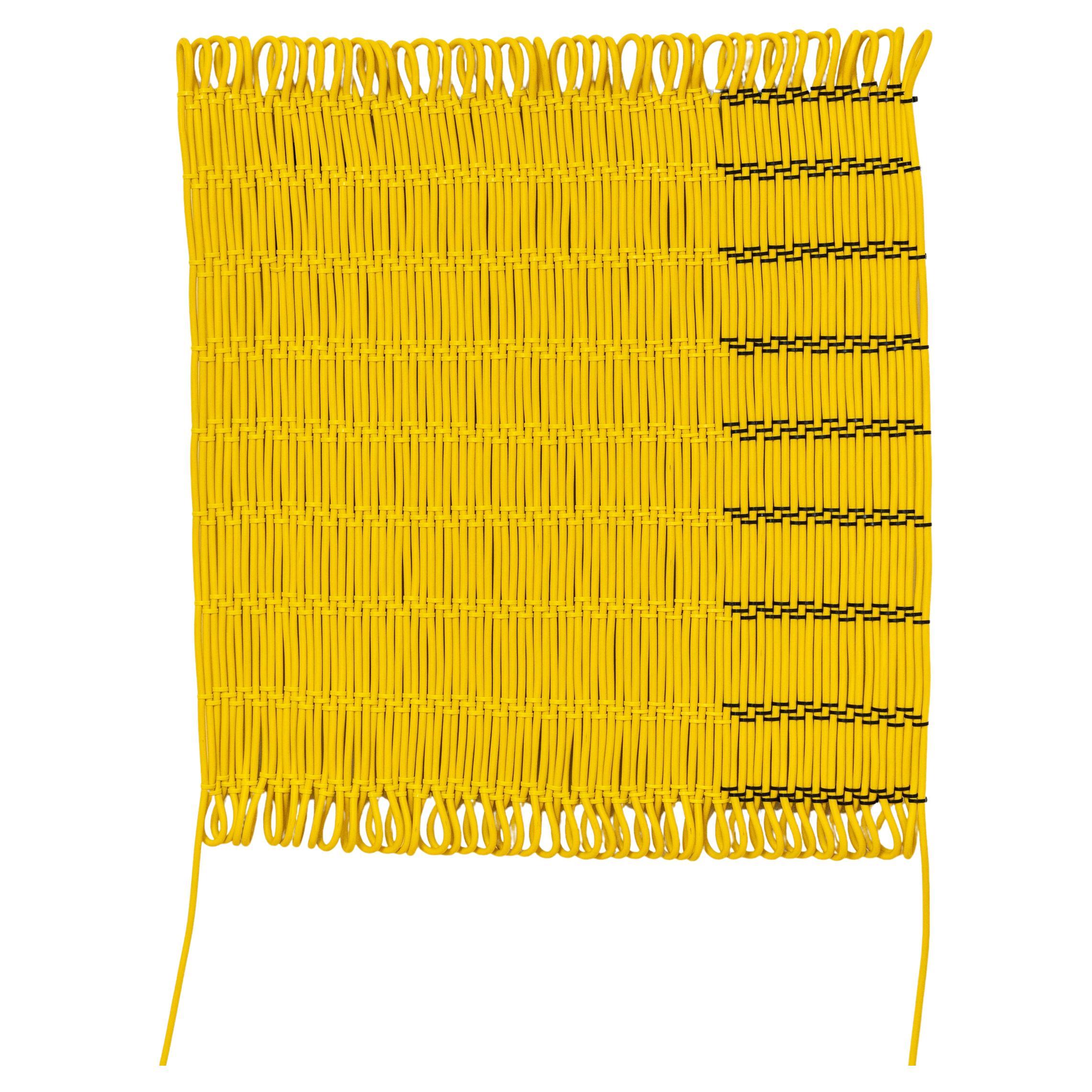 Yellow & Black 100 Meter Cable Wall Rug / Tapestry For Sale