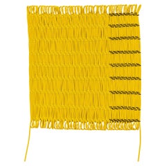 Yellow & Black 100 Meter Cable Wall Rug / Tapestry