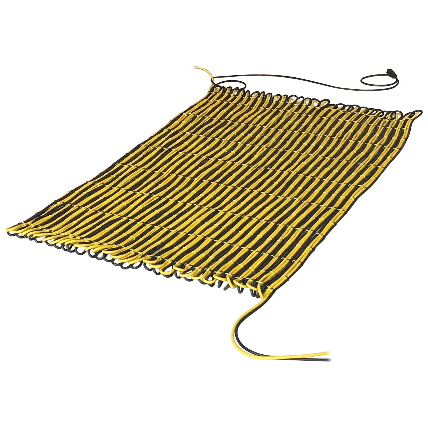 Tapis de câble jaune et noir de 200 mètres