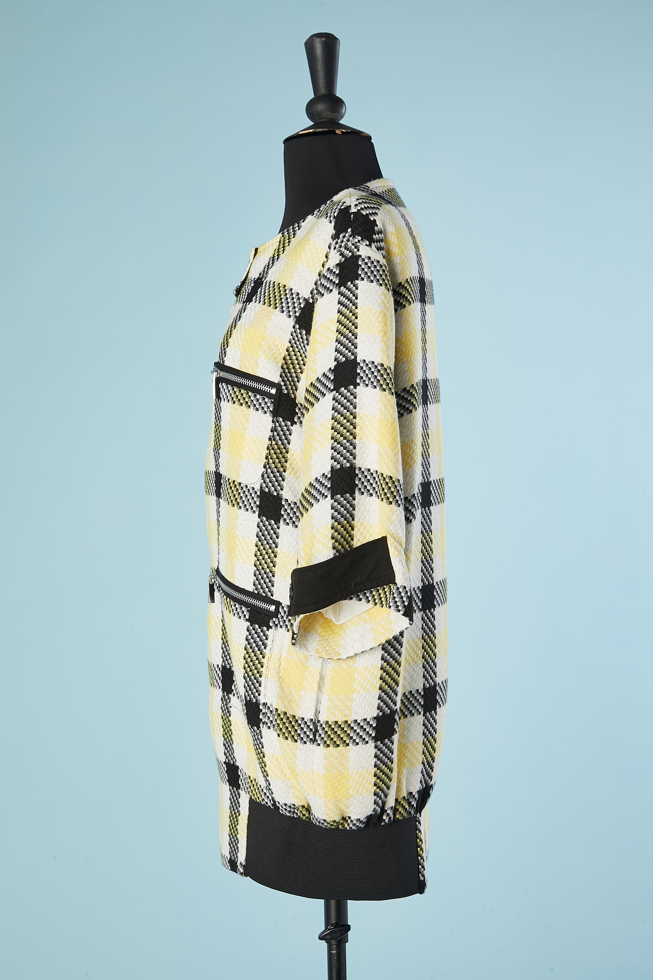 Women's Yellow, black and white check jacket JC/DC By Jean-Charles de Castelbajac  For Sale