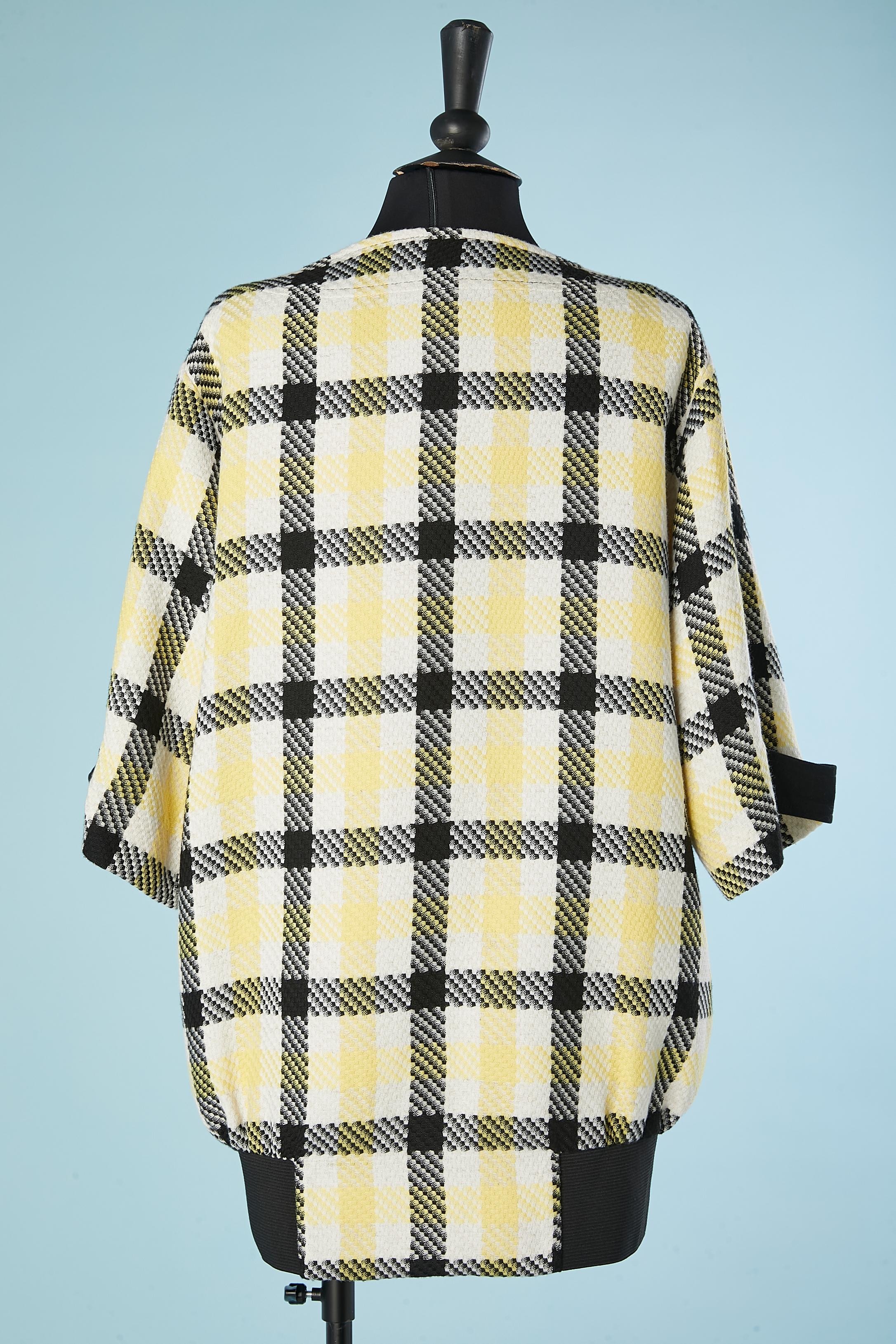 Yellow, black and white check jacket JC/DC By Jean-Charles de Castelbajac  For Sale 1