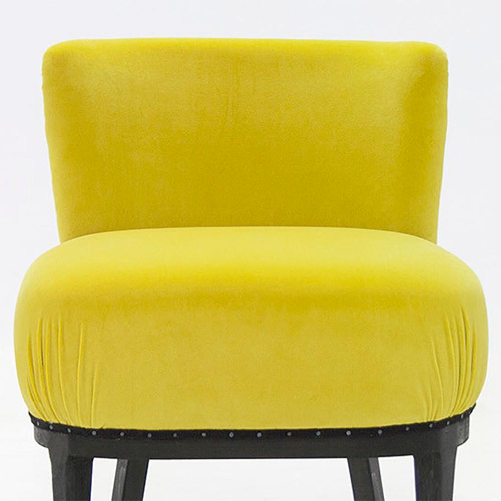 Hand-Crafted Yellow Black Chair For Sale