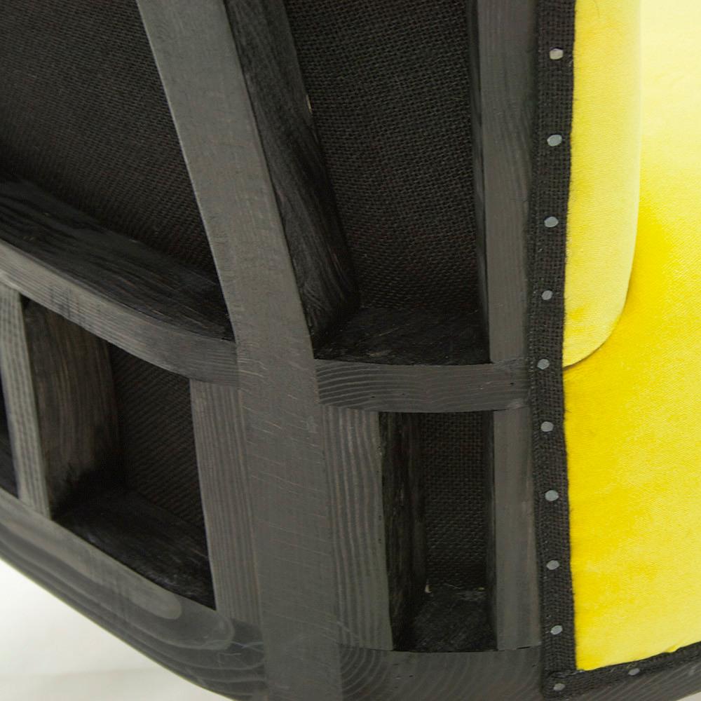 Contemporary Yellow Black Chair For Sale