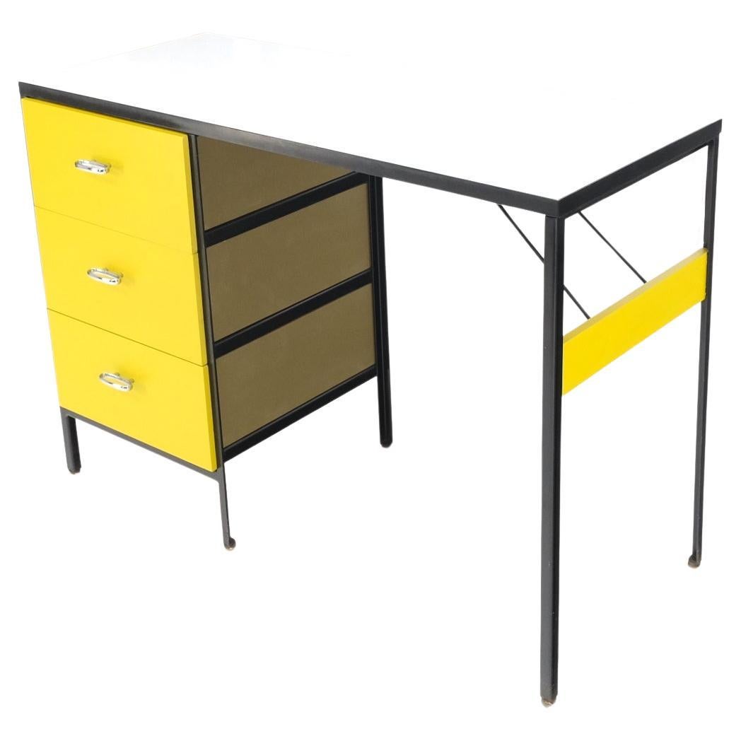 Yellow & Black Steel Frame Desk Model 4111 by George Nelson Herman Miller Mint For Sale