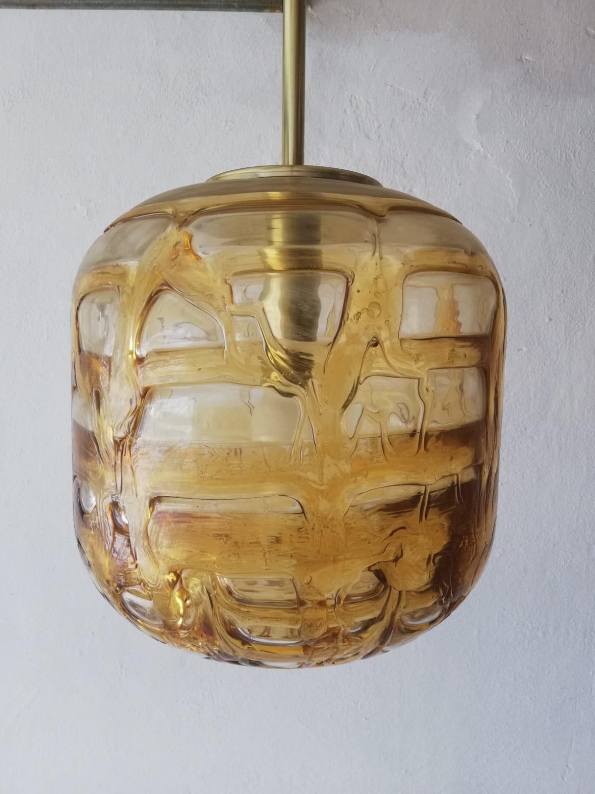 Exclusive yellow blown glass & brass pendant lamp by Doria Leuchten, 1970s Germany


Lampshade is in very good vintage condition.

This lamp works with E27 light bulb.
Wired and suitable to use with 220V and 110V for all