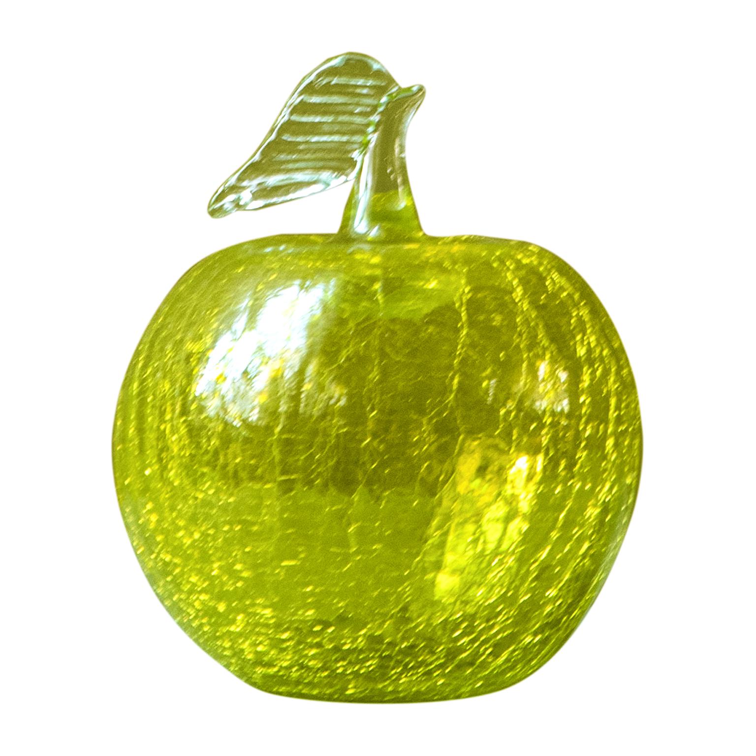Organic Modern Yellow Blown Glass Decorative Object