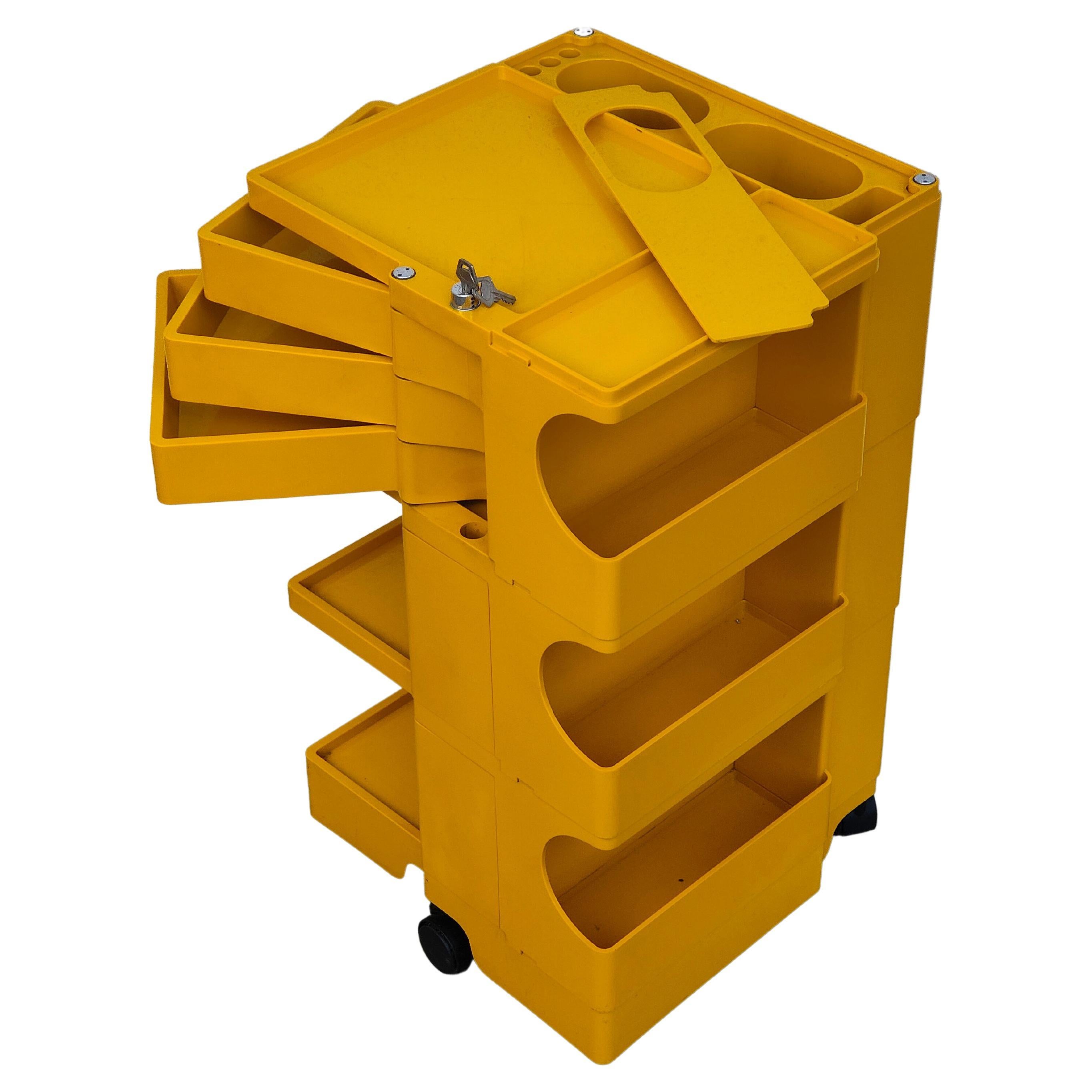 Yellow  Boby Cart by Joe Colombo for Bieffeplast 70s