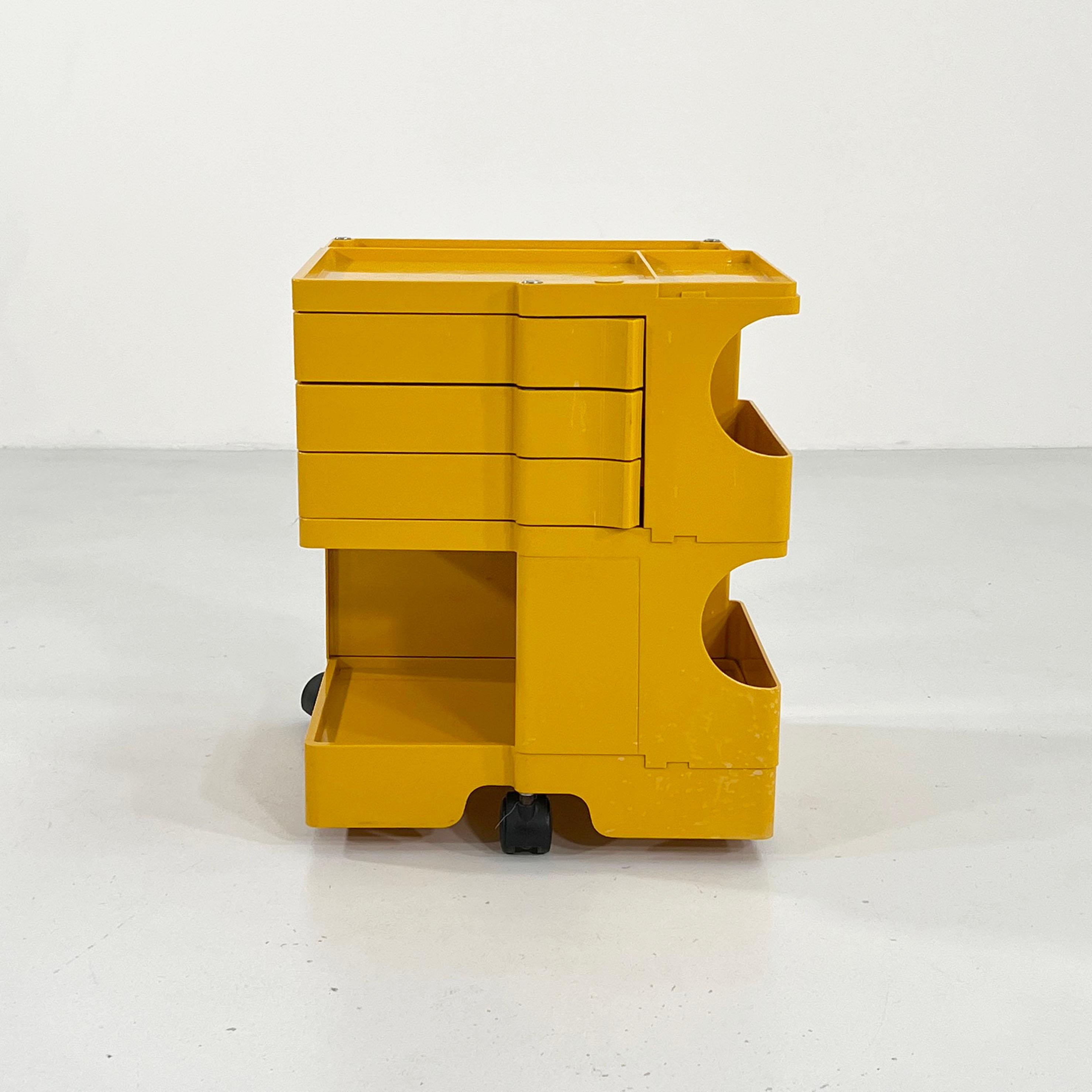Mid-Century Modern Yellow Boby Trolley by Joe Colombo for Bieffeplast, 1960s