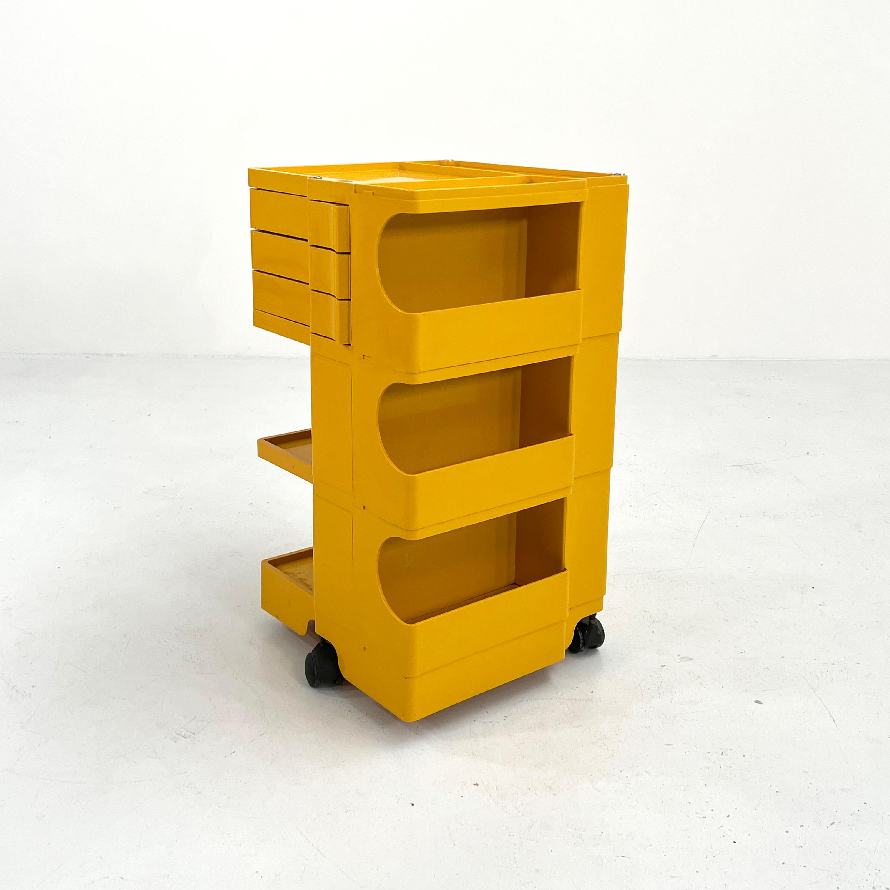 Mid-Century Modern Yellow Boby Trolley by Joe Colombo for Bieffeplast, 1960s