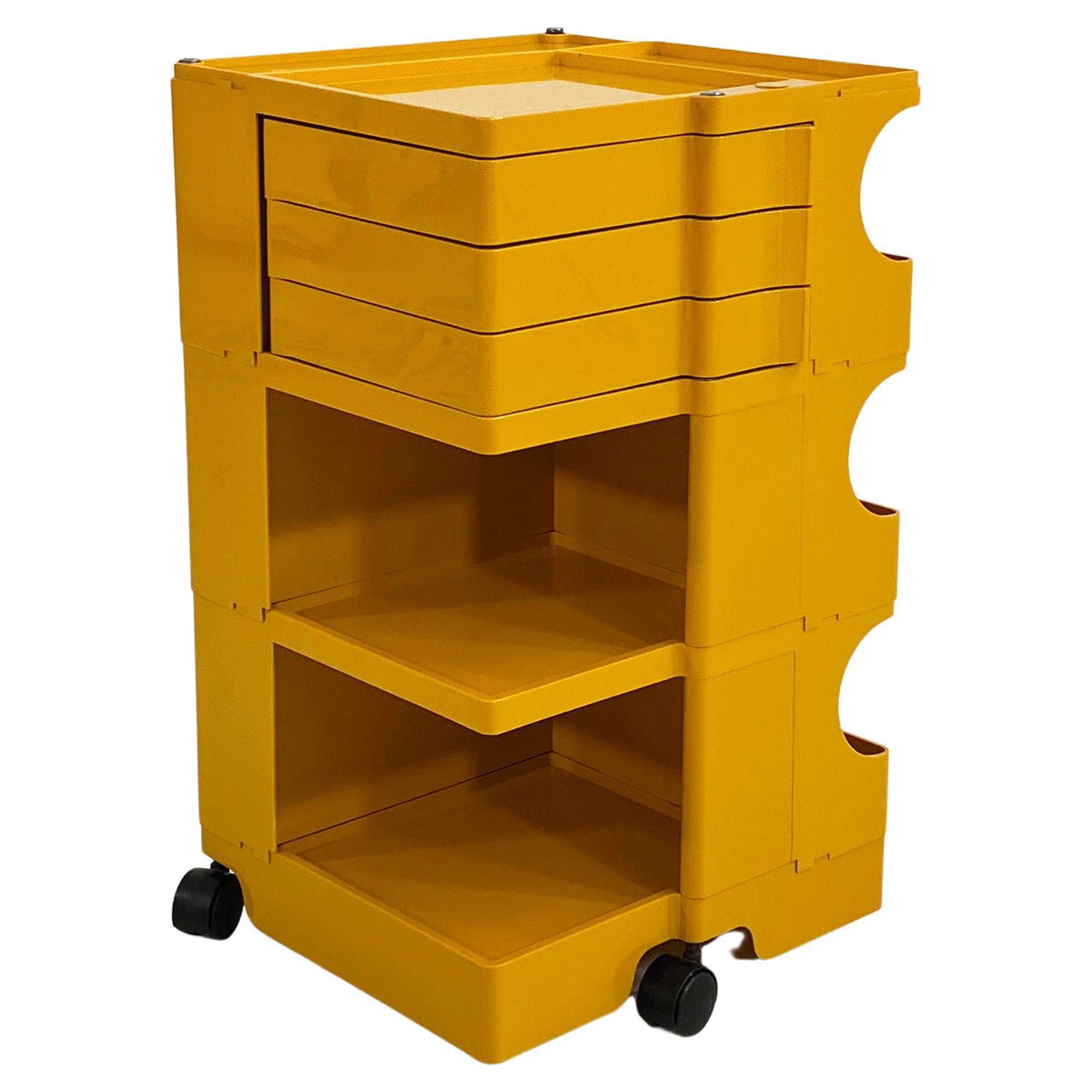 Yellow Boby Trolley by Joe Colombo for Bieffeplast, 1960s
