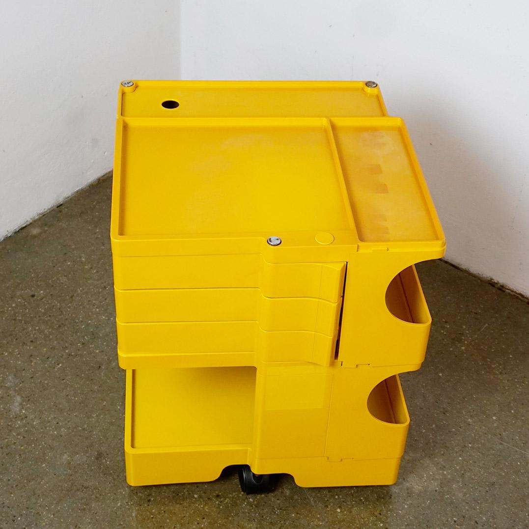 Space Age Yellow Boby Trolley by Joe Colombo for Bieffeplast, Italy, 1970s