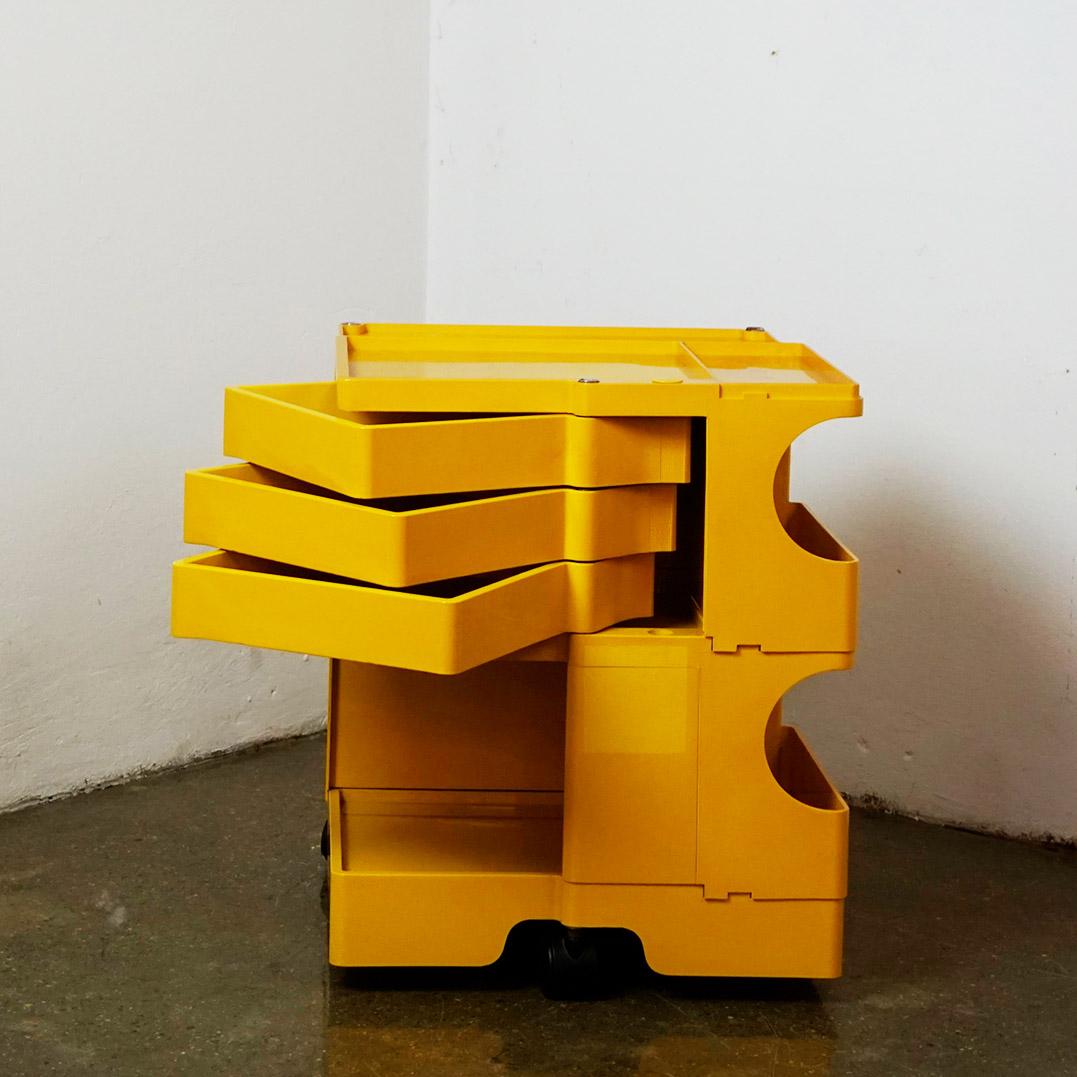 Italian Yellow Boby Trolley by Joe Colombo for Bieffeplast, Italy, 1970s