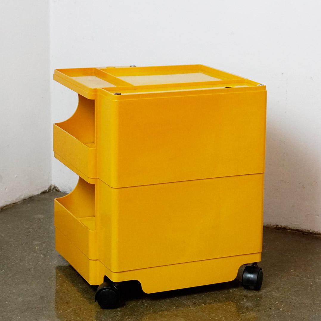 Plastic Yellow Boby Trolley by Joe Colombo for Bieffeplast, Italy, 1970s