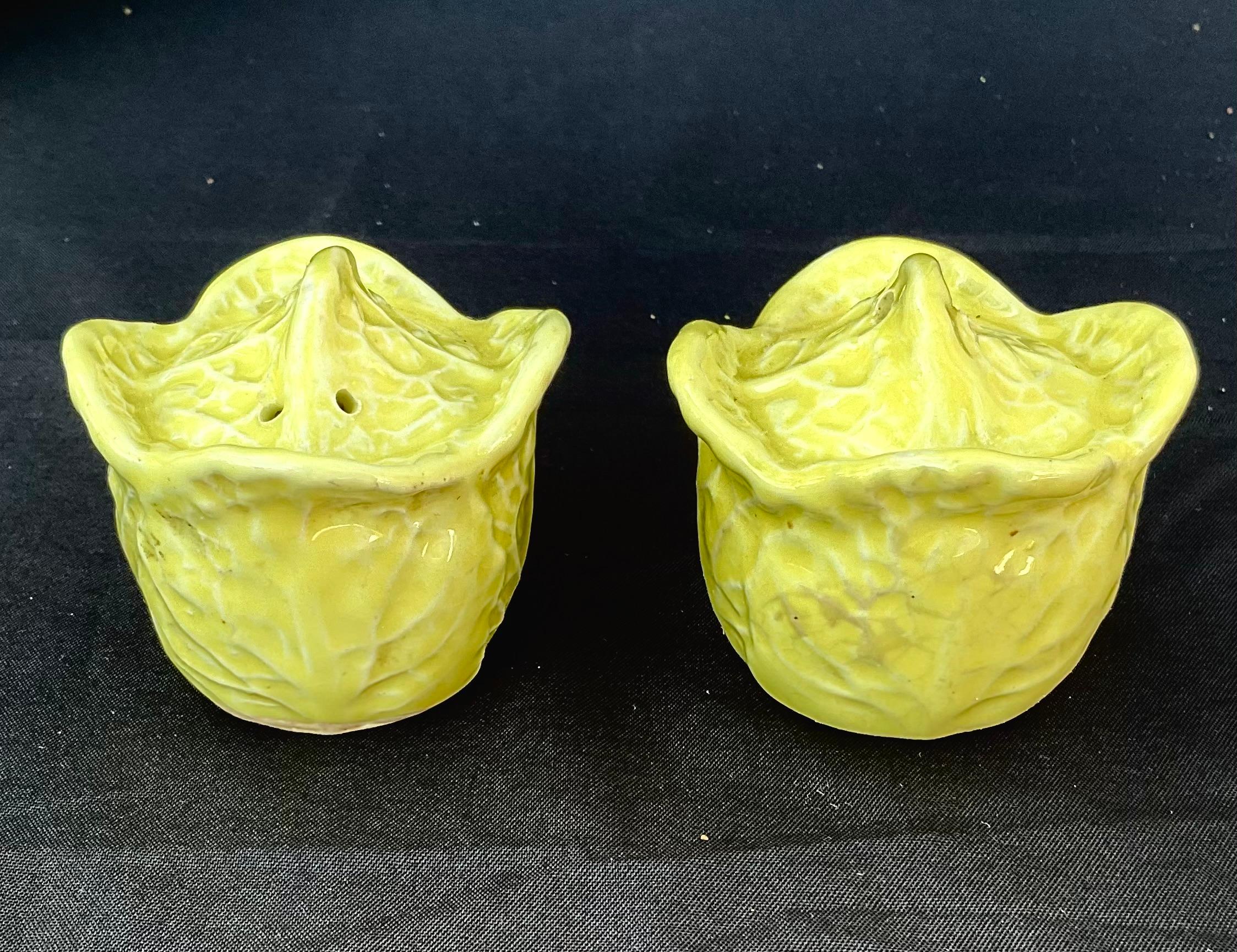 Set di stoviglie a foglia di cavolo giallo Bordallo Pinheiro da cinquantaquattro pezzi in vendita 5