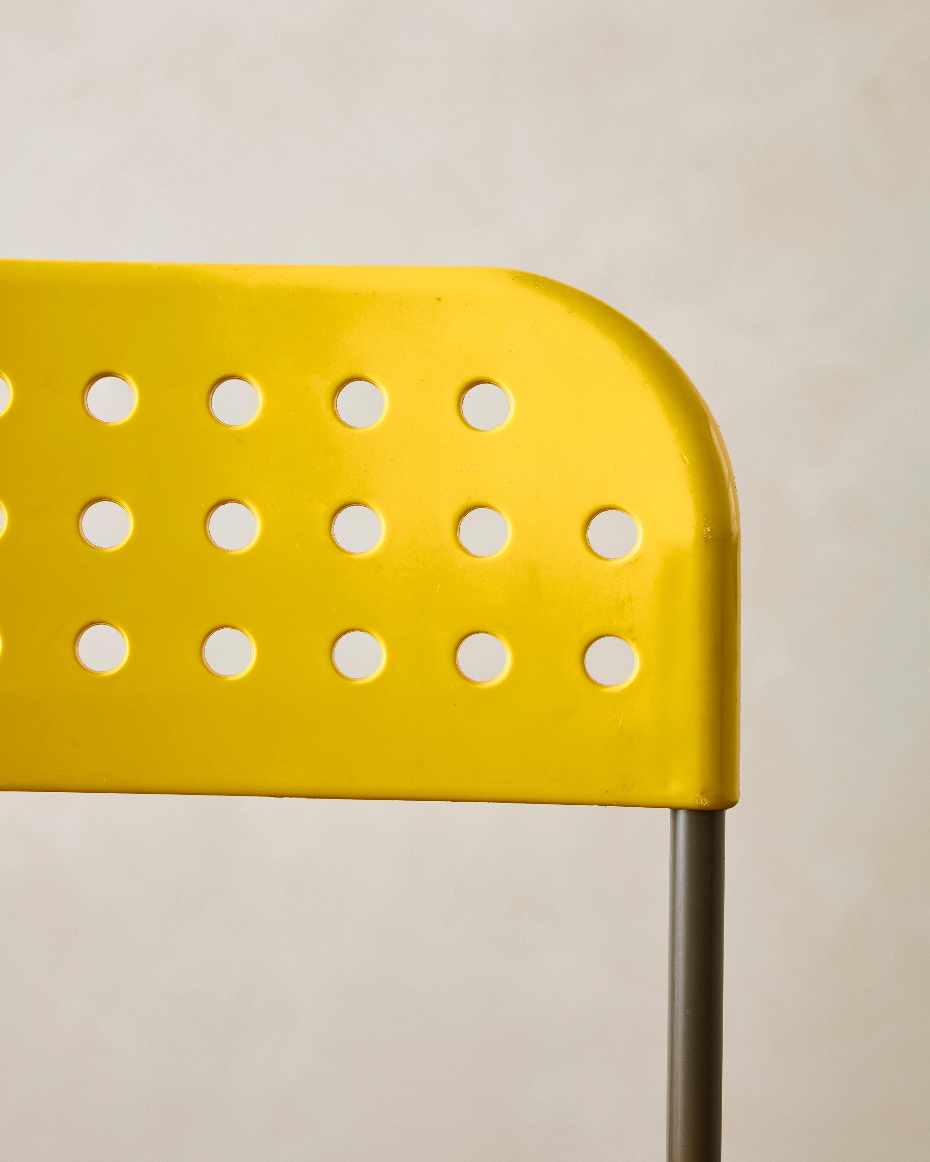 Metal Yellow Box Chair by Enzo Mari for Anonima Castelli