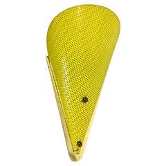 yellow brass hole pattern Theatre Wall Light Sconce MATEGOT Style, France, 1950