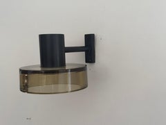 Yellow-Brown Glass and Metal Single Wall Sconce by Seguso, 1950s, Italy