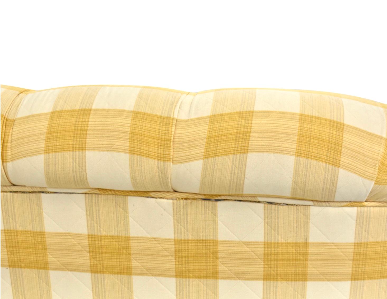 yellow plaid couch