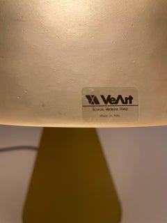 Lampe de table Murano jaune-beurre par VeArt, années 1980