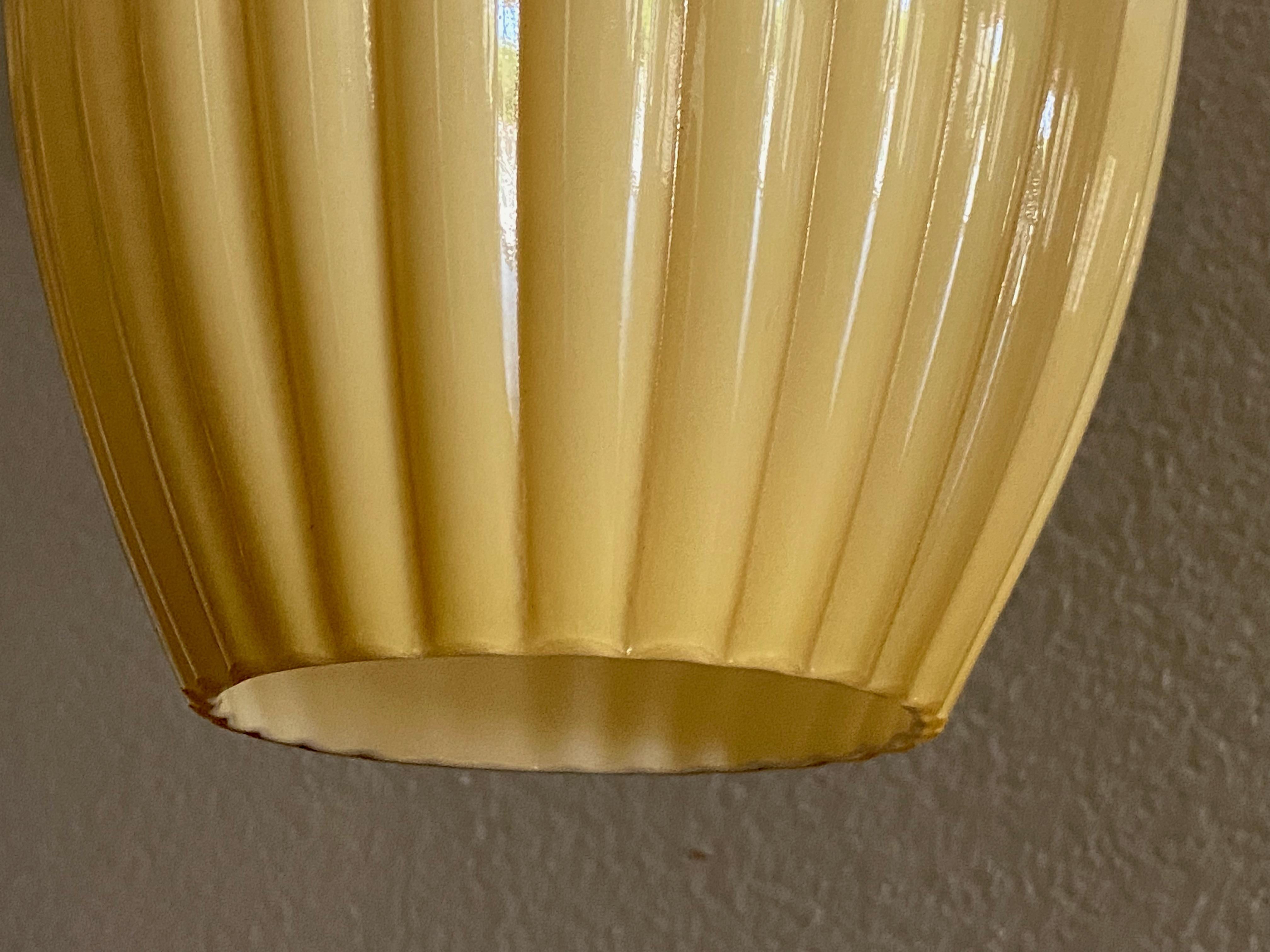 Yellow Butterscotch Cased Murano Glass Pendant Light For Sale 10