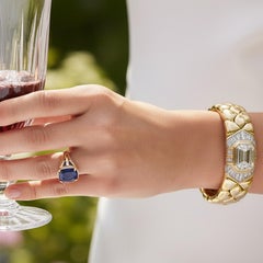 Yellow BVLGARI Bangle Diamond Bracelet