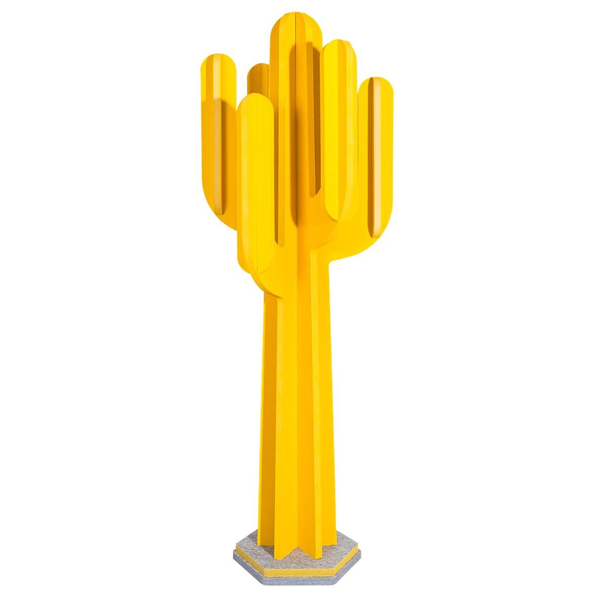 Yellow Cactus 6-Armed Sound Absorbing Figurative Sculpture by Marie Aigner For Sale