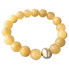 Yellow Calcite Bracelet Silver