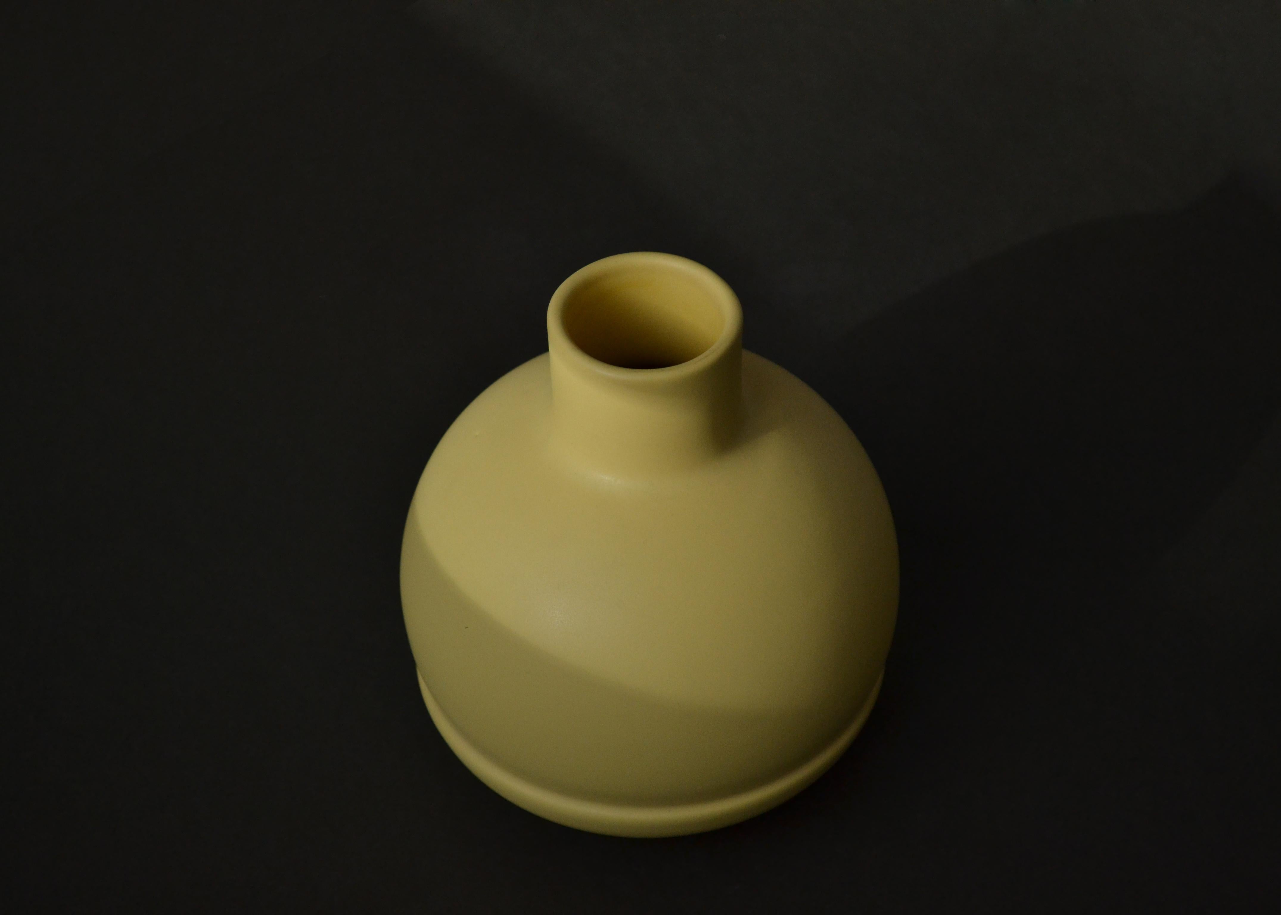 Contemporary Yellow Carafe and glasses. Inspired by Traditional Ceramic Jug Pitchers For Sale