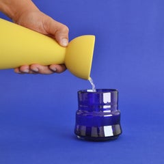 Yellow Carafe Contemporary Inspired by Traditional Jug Pitcher for Mezcal