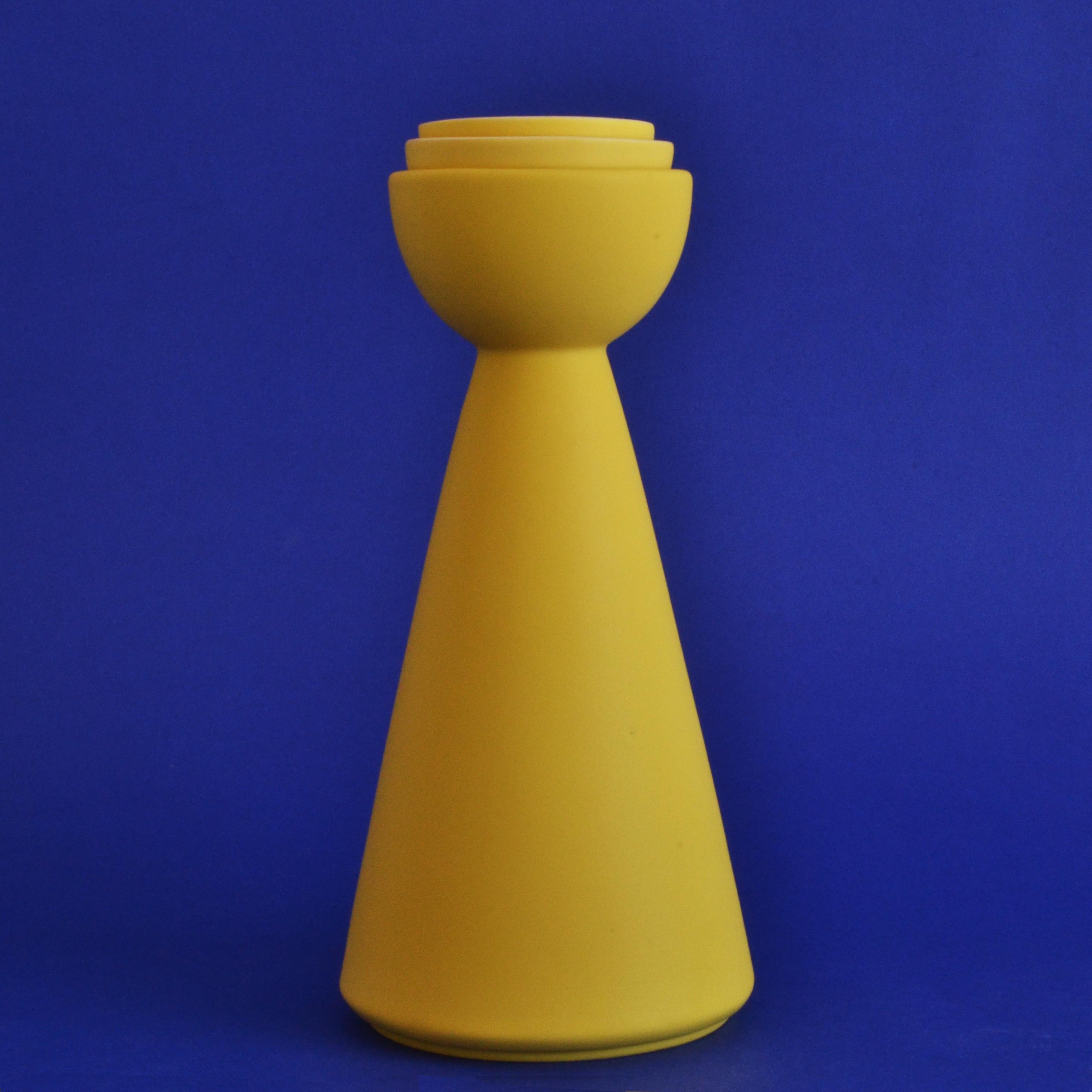 Art Deco Yellow Carafe Contemporary Inspired by Traditional Jug Pitcher for Mezcal For Sale