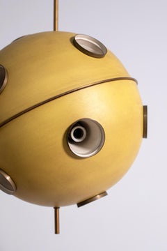 Yellow Ceiling Lamp Mod 551 by Oscar Torlasco for Lumi, Milan