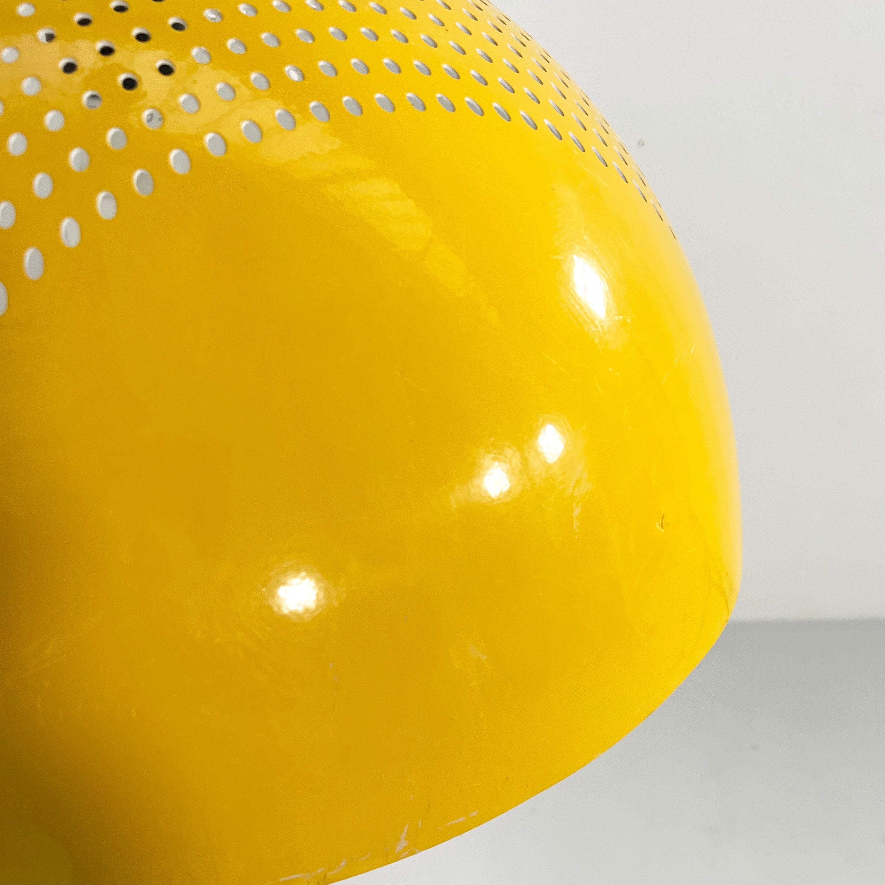 Yellow Ceiling Light in Perforated Metal, 1970s 1