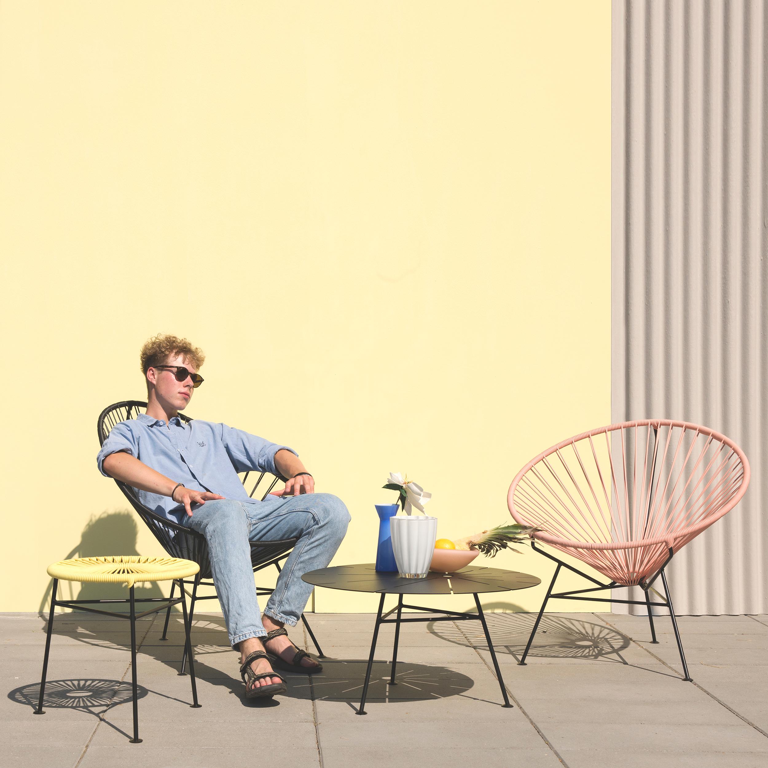 XXIe siècle et contemporain Tabouret Centro jaune par OK Design en vente