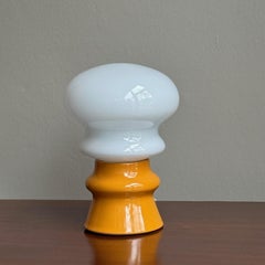 Yellow Ceramic and Glass Table Lamp by Ivan Jakeš