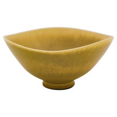 Yellow Ceramic Bowl, Berndt Friberg, Gustavsberg 1962, Mid Century Vintage