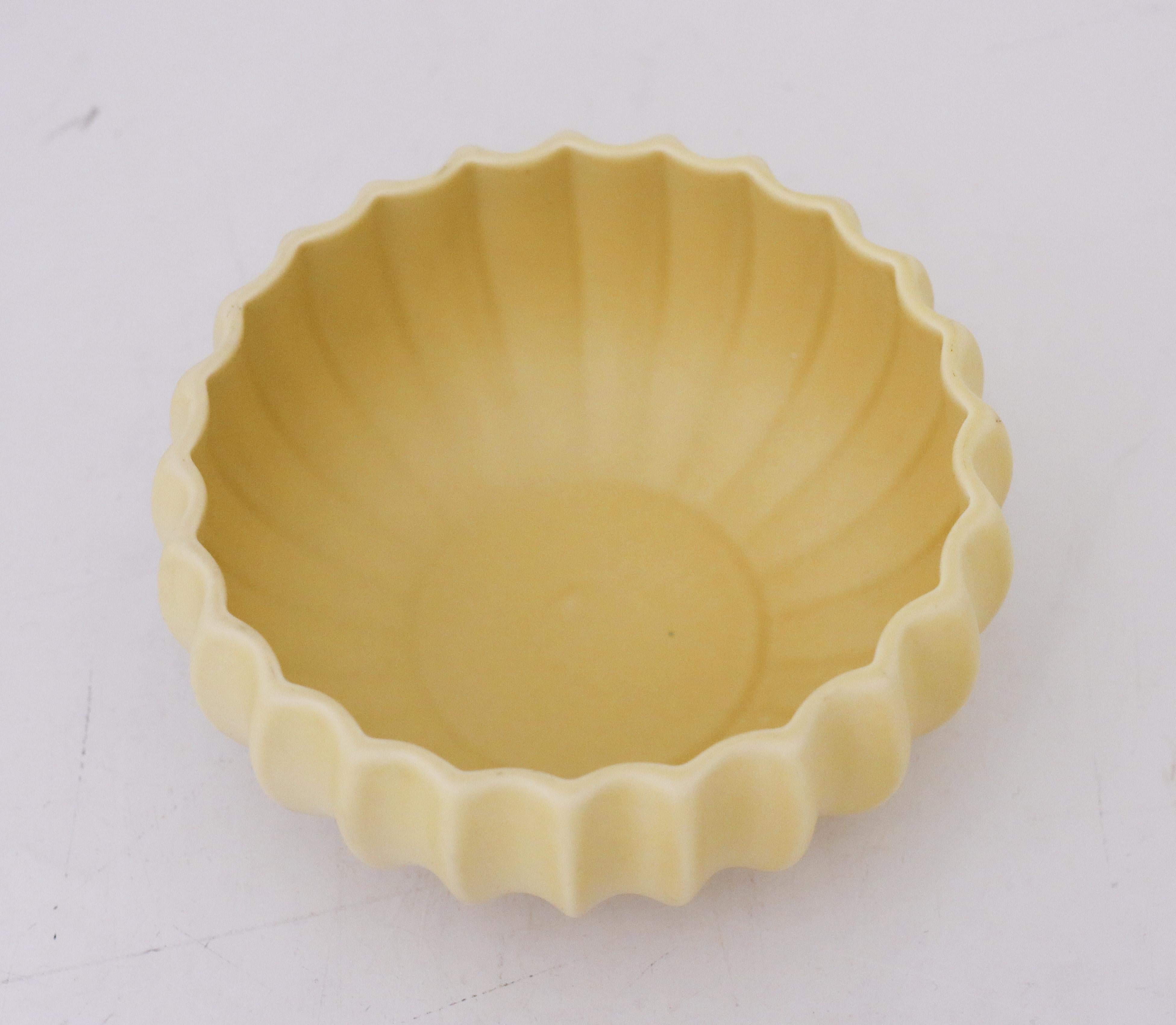 Yellow Ceramic Bowl, Pia Rönndahl Rörstrand, Scandinavian Modern For Sale 1