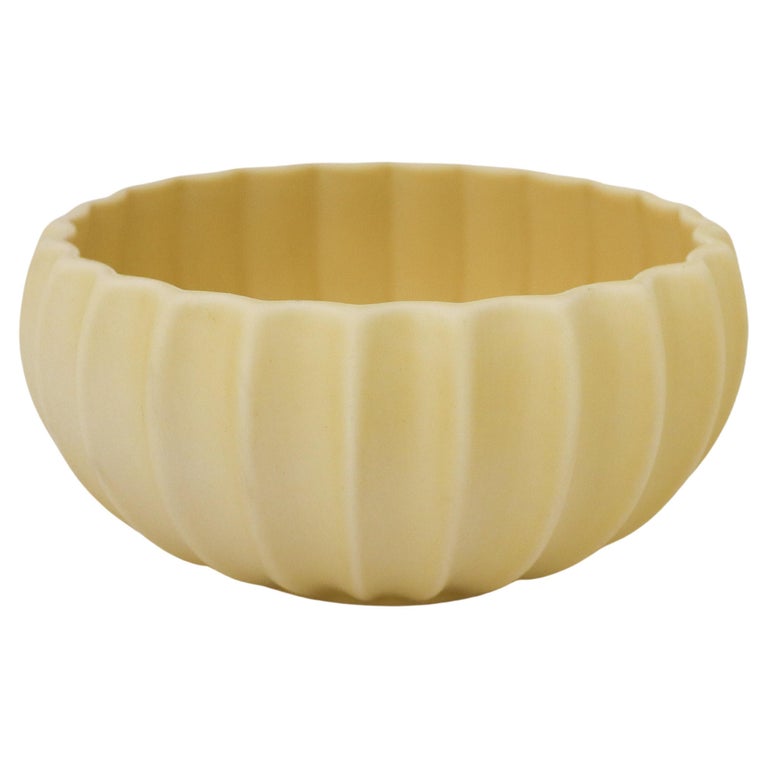 Yellow Ceramic Bowl, Pia Rönndahl Rörstrand, Scandinavian Modern For