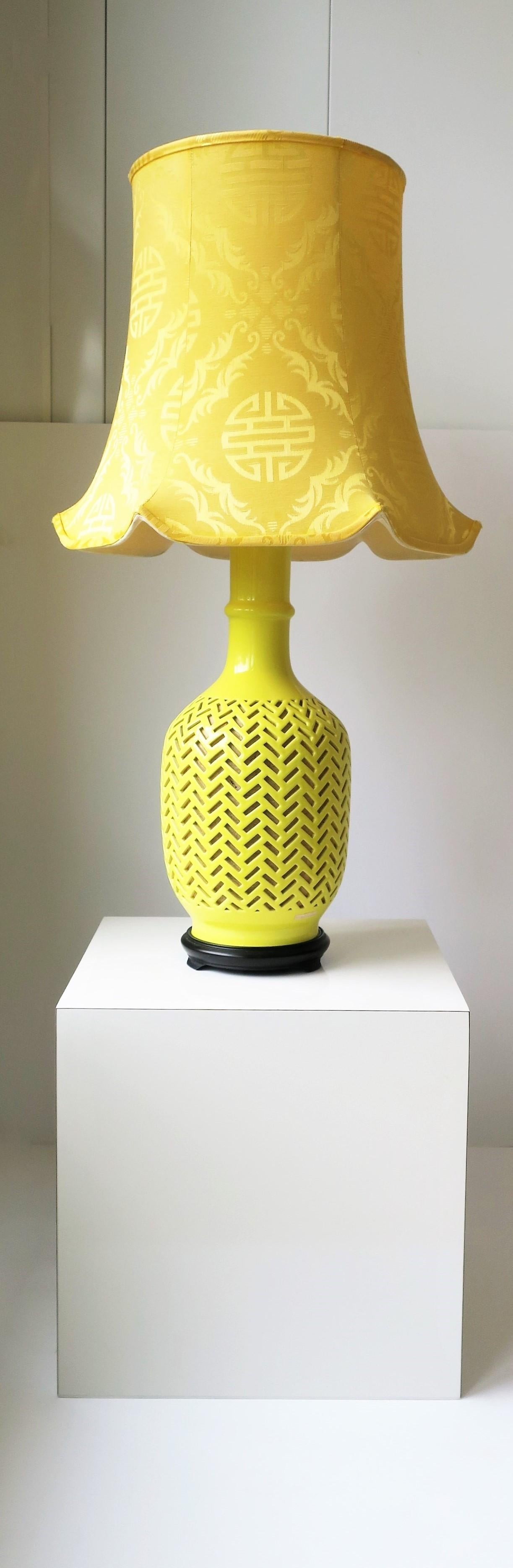 yellow bedside lamp