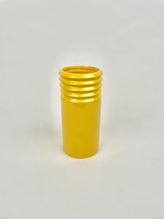 Yellow Ceramic Cylindric Vase by Il Picchio, Italy, 1960s