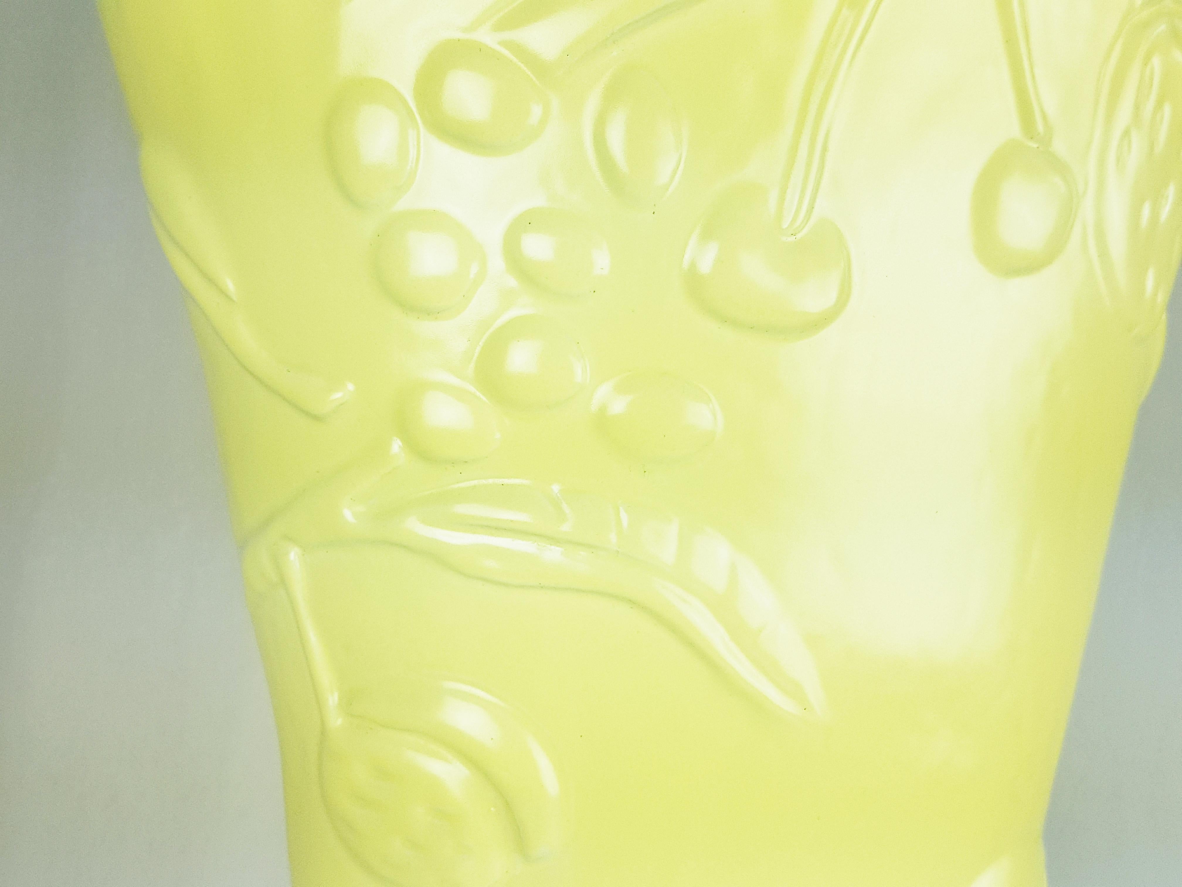Mid-Century Modern Yellow Ceramic Midcentury Umbrella Stand by Antonia Campi for S.C.I Laveno For Sale
