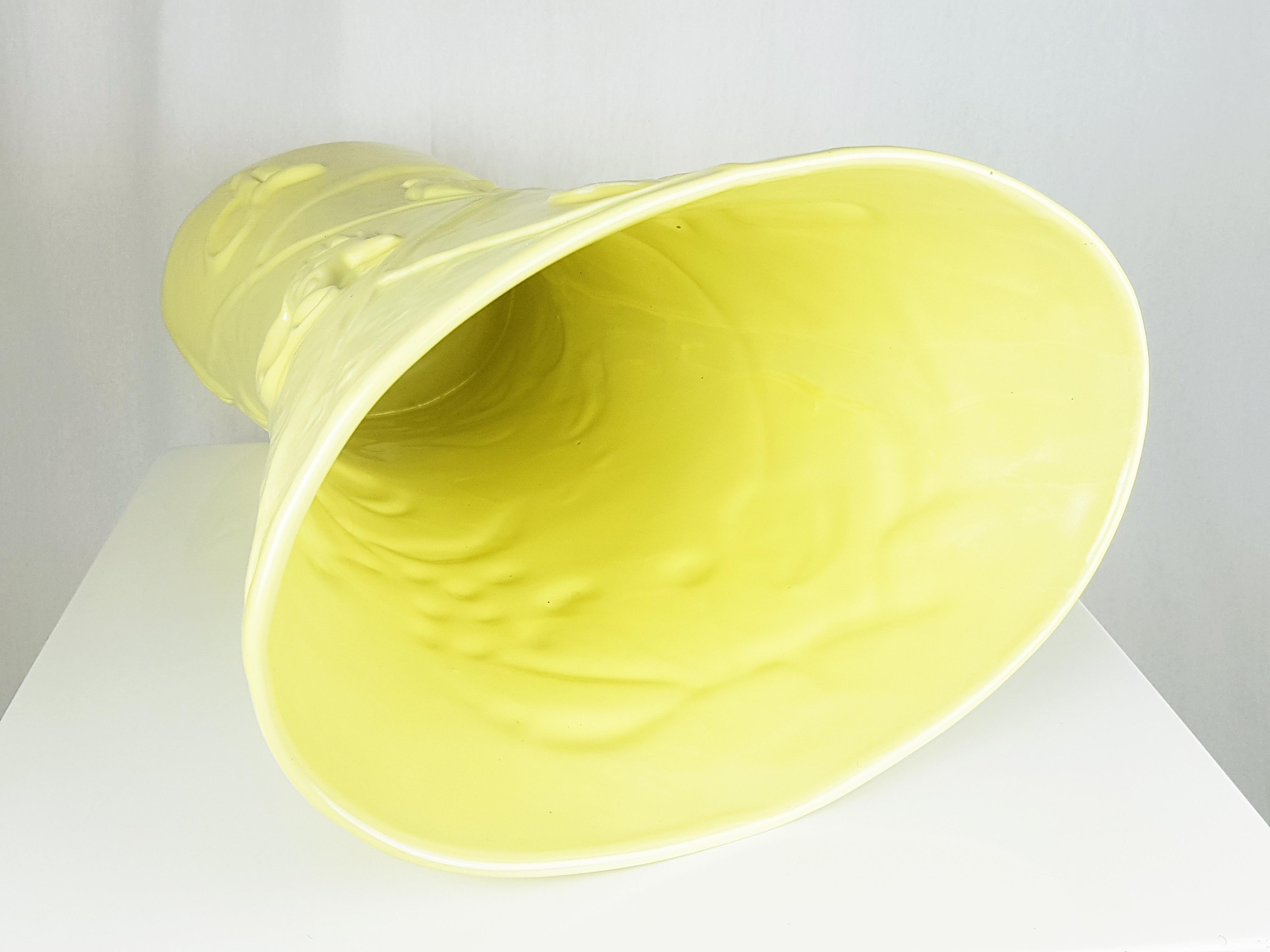Mid-20th Century Yellow Ceramic Midcentury Umbrella Stand by Antonia Campi for S.C.I Laveno For Sale