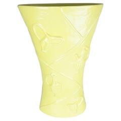 Yellow Ceramic Midcentury Umbrella Stand by Antonia Campi for S.C.I Laveno
