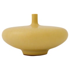 Yellow Ceramic Vase, Berndt Friberg, Gustavsberg 1962, Mid Century Vintage
