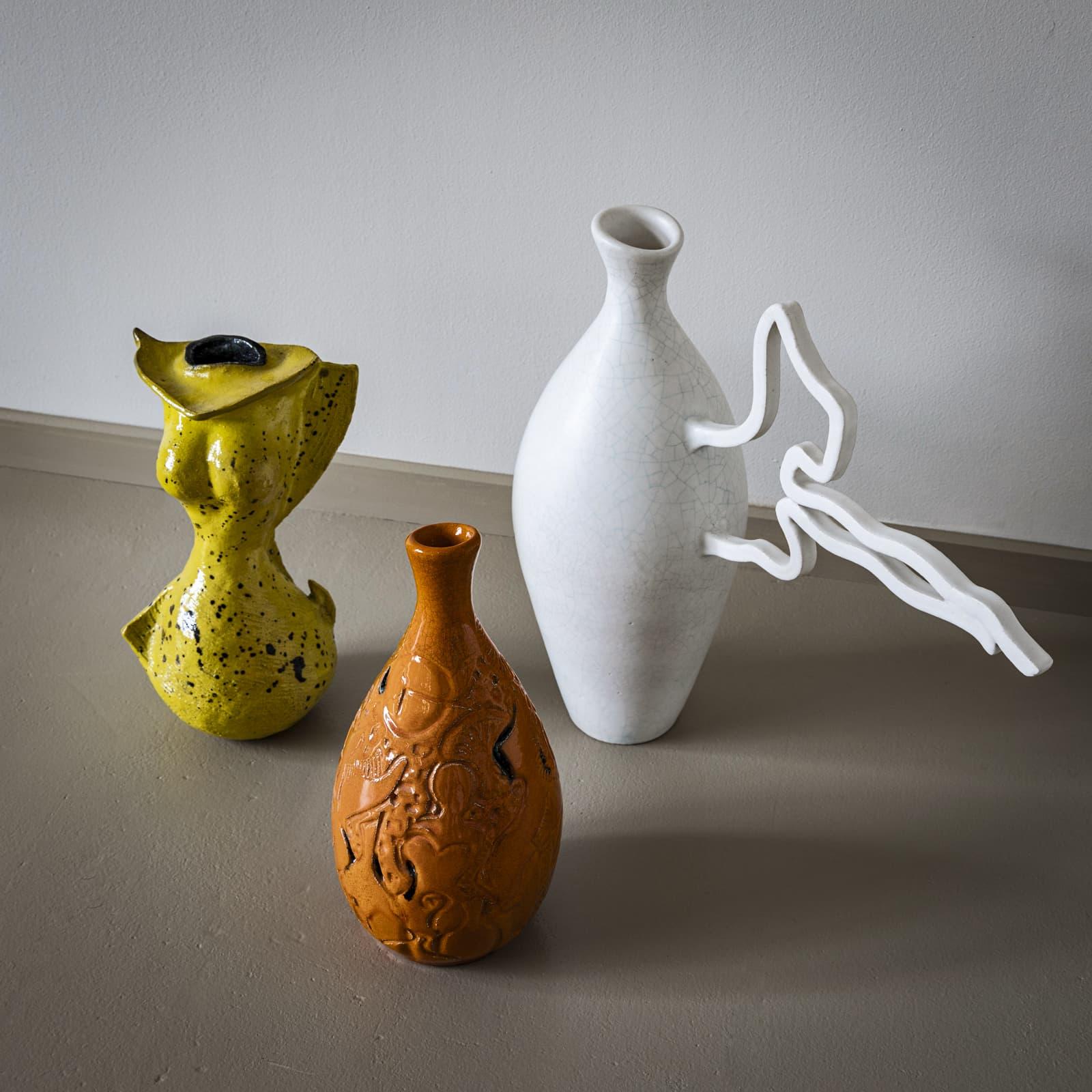 Vase en céramique jaune de Poemu, France 2023 Bon état - En vente à New York, NY