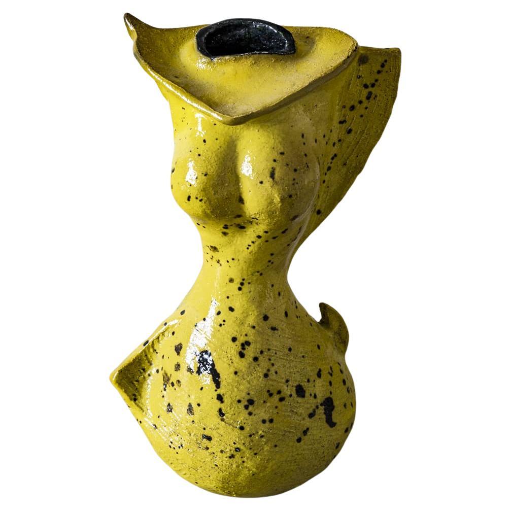 Vaso di ceramica giallo di Poemu, Francia 2023